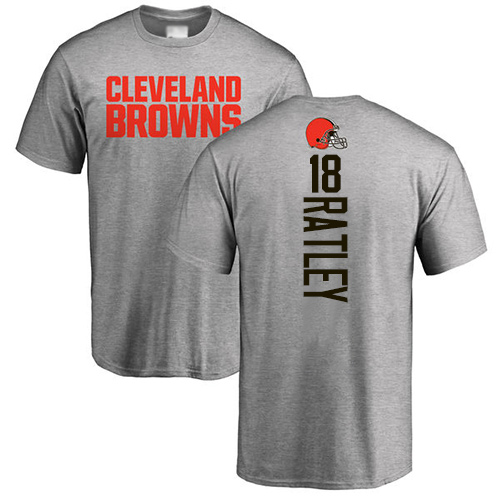 Men Cleveland Browns Damion Ratley Ash Jersey #18 NFL Football Backer T Shirt->youth nfl jersey->Youth Jersey